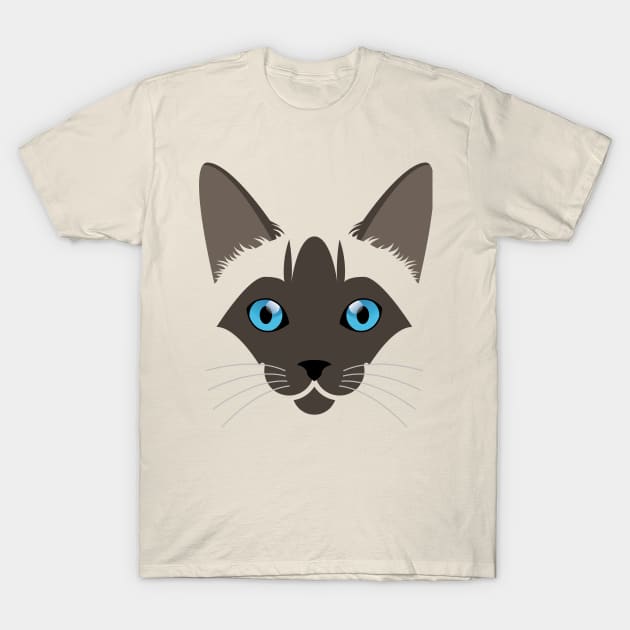 Siamese cat face Siamese T Shirt TeePublic